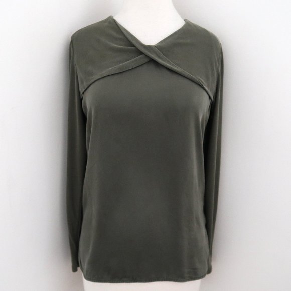SANDRO long sleeve silk lyocell top - Picture 1 of 5